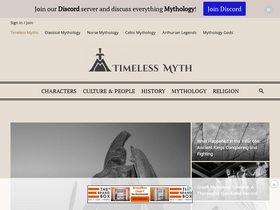 'timelessmyths.com' screenshot