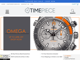 'timepiece.com' screenshot
