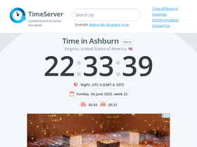 'timeservers.net' screenshot