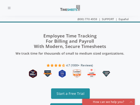 'timesheets.com' screenshot