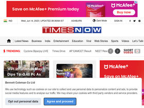 'timesnownews.com' screenshot