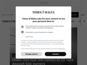 'timesofmalta.com' screenshot