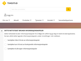 'tingstad.no' screenshot