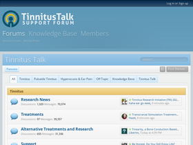 'tinnitustalk.com' screenshot