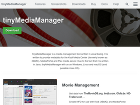 'tinymediamanager.org' screenshot