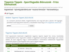 'tippmixtippek.net' screenshot