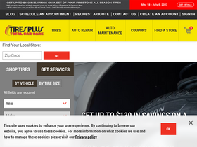 'tiresplus.com' screenshot