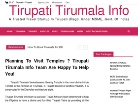 'tirupatitirumalainfo.com' screenshot