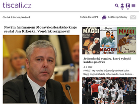 'tiscali.cz' screenshot