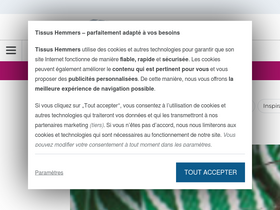 'tissus-hemmers.fr' screenshot