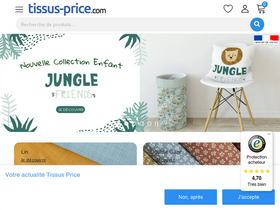 'tissus-price.com' screenshot