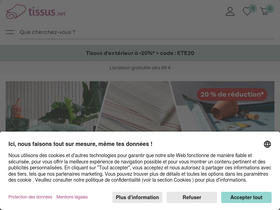 'tissus.net' screenshot