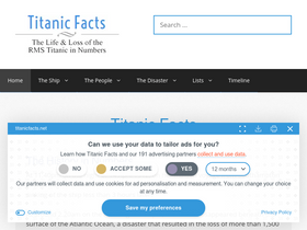 'titanicfacts.net' screenshot
