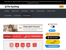 'tiz-cycling-live.io' screenshot