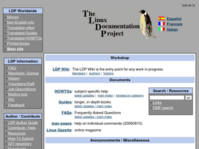 'tldp.org' screenshot