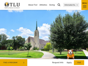 'tlu.edu' screenshot