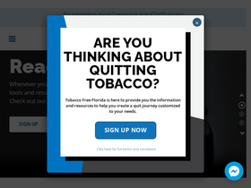 'tobaccofreeflorida.com' screenshot