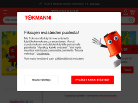 'tokmanni.fi' screenshot