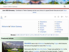 'tolkiengateway.net' screenshot