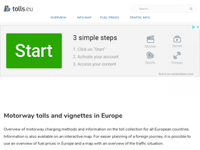 'tolls.eu' screenshot