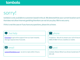 'tombola.co.uk' screenshot