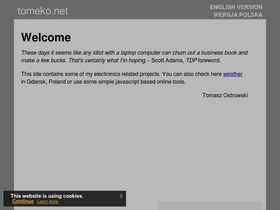 'tomeko.net' screenshot