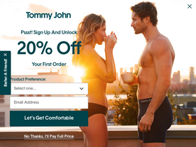 'tommyjohn.com' screenshot