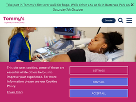 'tommys.org' screenshot