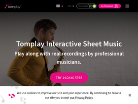 'tomplay.com' screenshot