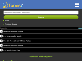 'tones7.com' screenshot