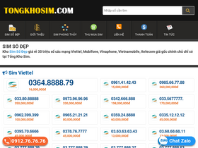 'tongkhosim.com' screenshot