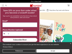 'tonies.com' screenshot