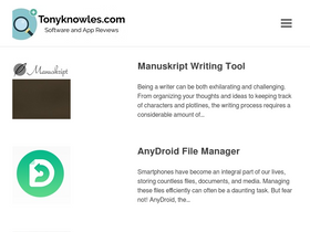 'tonyknowles.com' screenshot