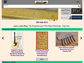 'toolsforworkingwood.com' screenshot