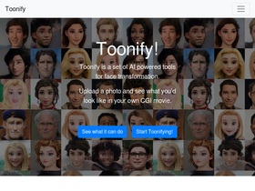 'toonify.photos' screenshot