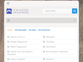 'top-mods.com' screenshot