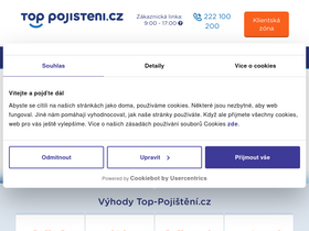 'top-pojisteni.cz' screenshot