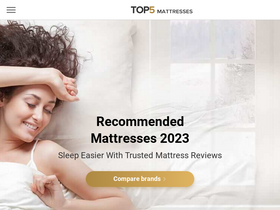 'top5-mattresses.com' screenshot