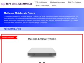 'top5meilleurmatelas.fr' screenshot