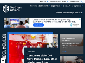 'topclassactions.com' screenshot