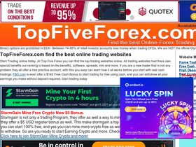 'topfiveforex.com' screenshot