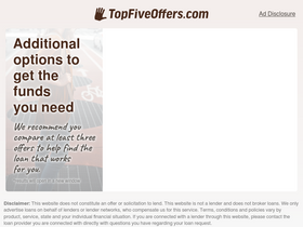 'topfiveoffers.com' screenshot