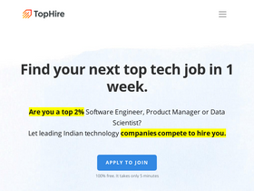 'tophire.co' screenshot