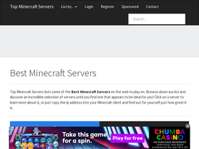 'topminecraftservers.org' screenshot