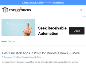 'toptvtricks.com' screenshot