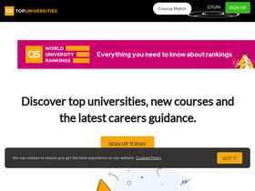 'topuniversities.com' screenshot