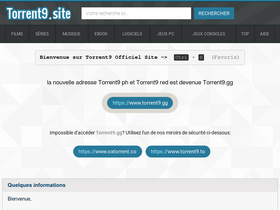 'torrent9.site' screenshot