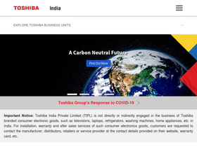 'toshiba-india.com' screenshot