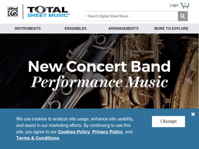 'totalsheetmusic.com' screenshot