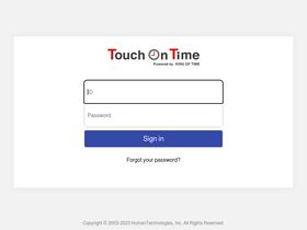 'touchontime.com' screenshot